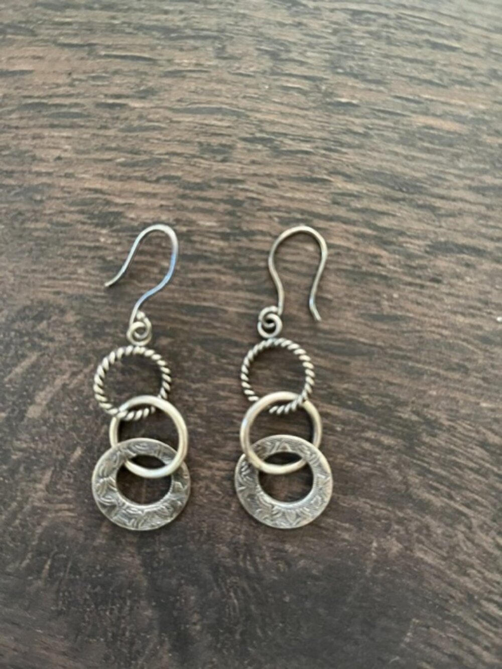 SILPADA STERLING SILVER 3 RING EARRINGS